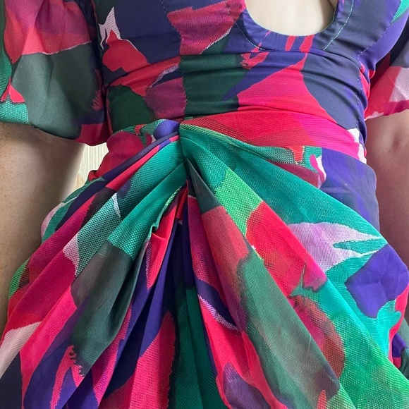 Small PLT Gorgeous 80s vibes floral dress - Picture 9 of 10